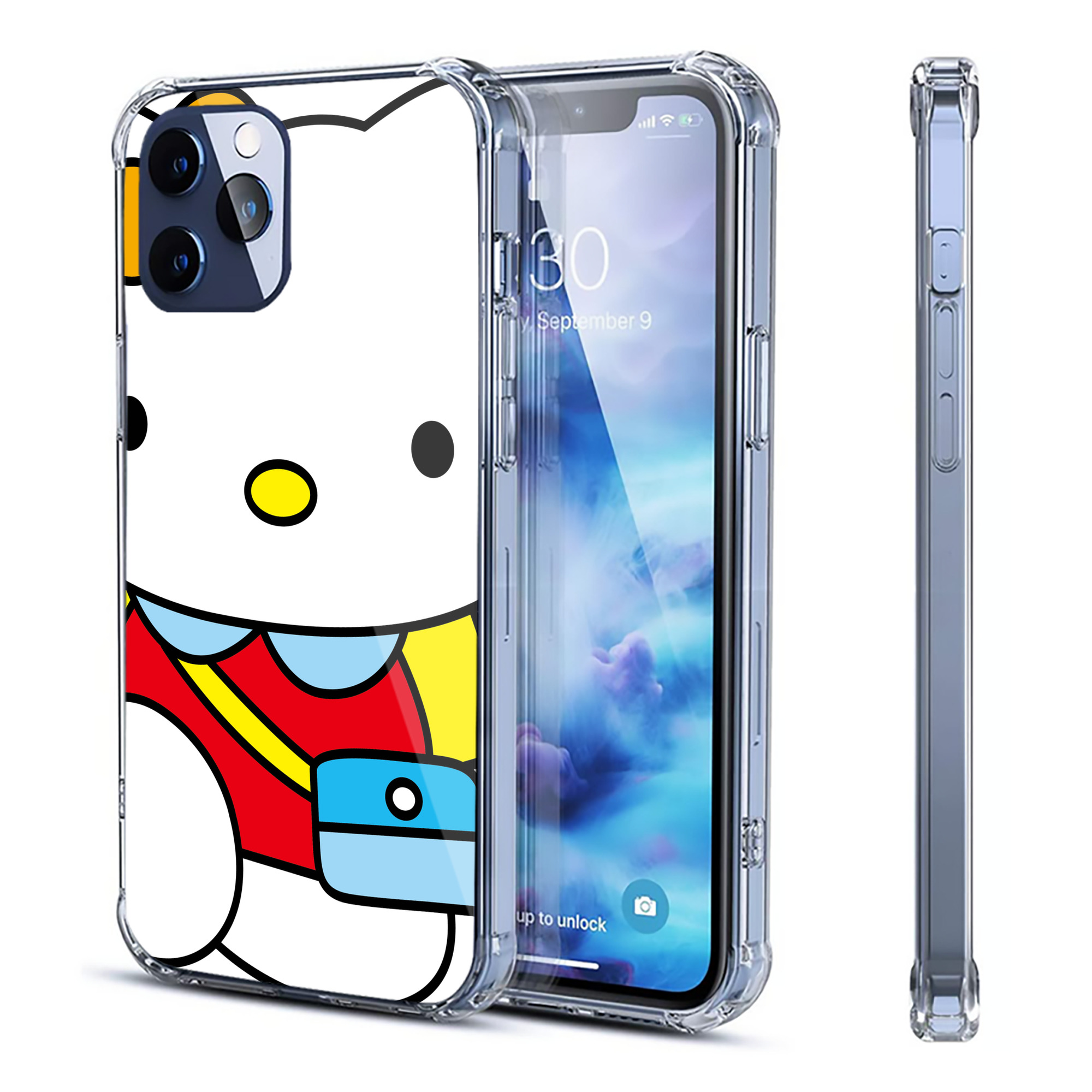 （画像用） Hello Kitty ハローキティ 【iPhone 12シリーズ対応】透明スマホケース（クリアソフトケース）